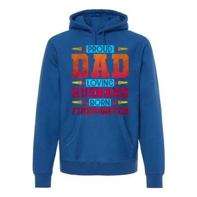 Dad Husband Firefighter Cute Gift Premium Hoodie