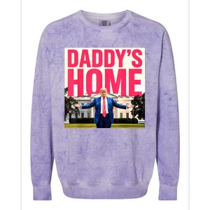 DaddyS Home Funny Trending Colorblast Crewneck Sweatshirt