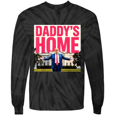 DaddyS Home Funny Trending Tie-Dye Long Sleeve Shirt