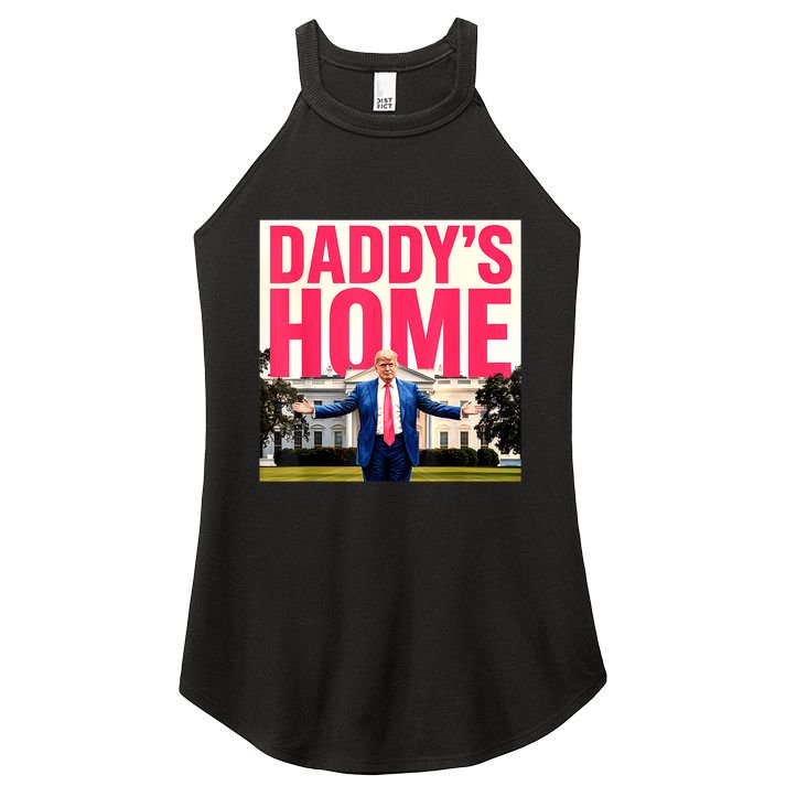 DaddyS Home Funny Trending Women's Perfect Tri Rocker Tank