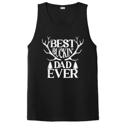 Deer Hunting Fathers Day Best Buckin Dad Ever Gift PosiCharge Competitor Tank