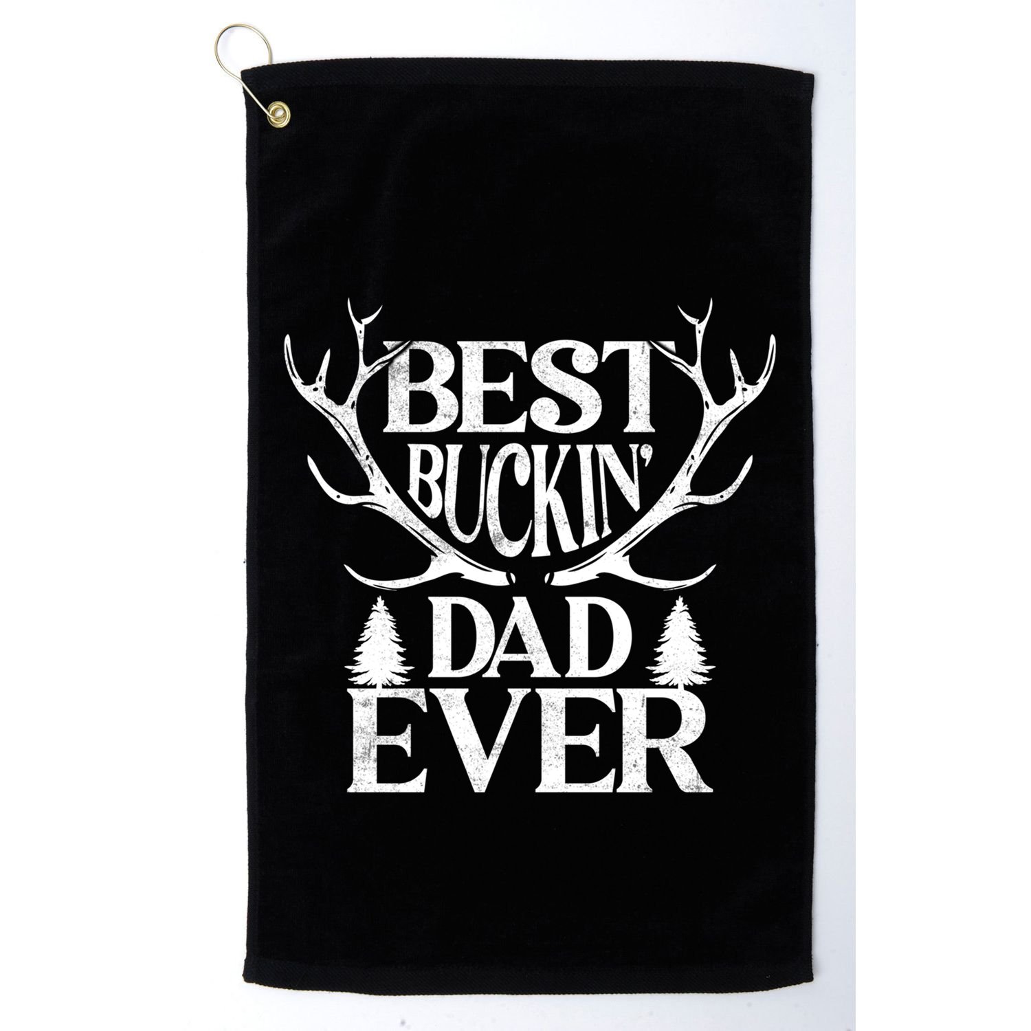 Deer Hunting Fathers Day Best Buckin Dad Ever Gift Golf Towel