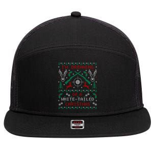 Deer Hunting Funny Ugly Christmas Party Great Gift Cute Gift 7 Panel Mesh Trucker Snapback Hat