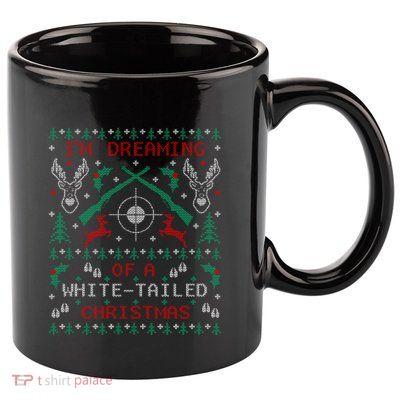 Deer Hunting Funny Ugly Christmas Party Great Gift Cute Gift 11oz C Handle Ceramic Mug