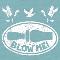 Duck Hunting Funny Blow Me Duck Call Hunter Sueded Cloud Jersey T-Shirt