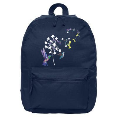 Dandelion Hummingbird Flower For Birdwatcher Herbalist Gift 16 in Basic Backpack