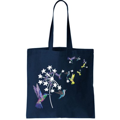 Dandelion Hummingbird Flower For Birdwatcher Herbalist Gift Tote Bag