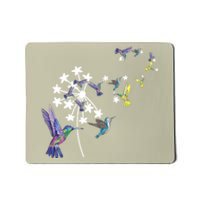 Dandelion Hummingbird Flower For Birdwatcher Herbalist Gift Mousepad