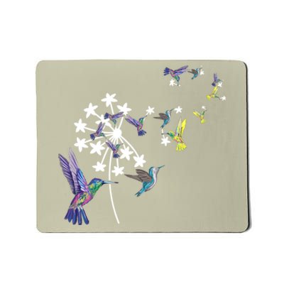 Dandelion Hummingbird Flower For Birdwatcher Herbalist Gift Mousepad