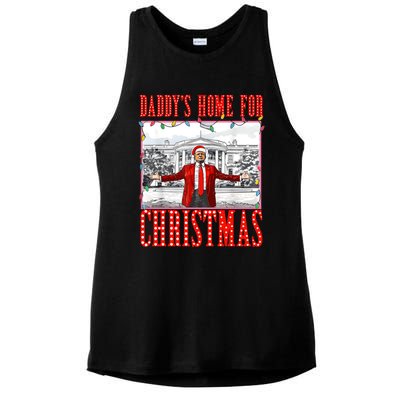 DaddyS Home For Christmas Trump Gift Ladies PosiCharge Tri-Blend Wicking Tank