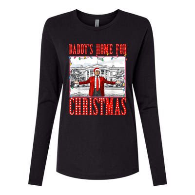 DaddyS Home For Christmas Trump Gift Womens Cotton Relaxed Long Sleeve T-Shirt