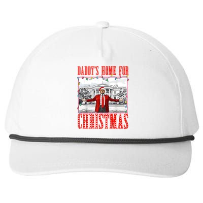 DaddyS Home For Christmas Trump Gift Snapback Five-Panel Rope Hat