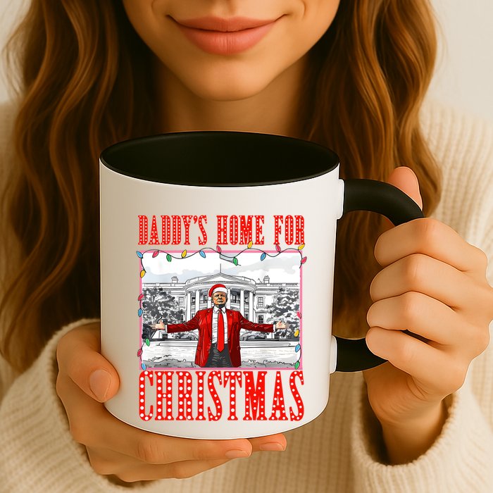 DaddyS Home For Christmas Trump Gift Mug
