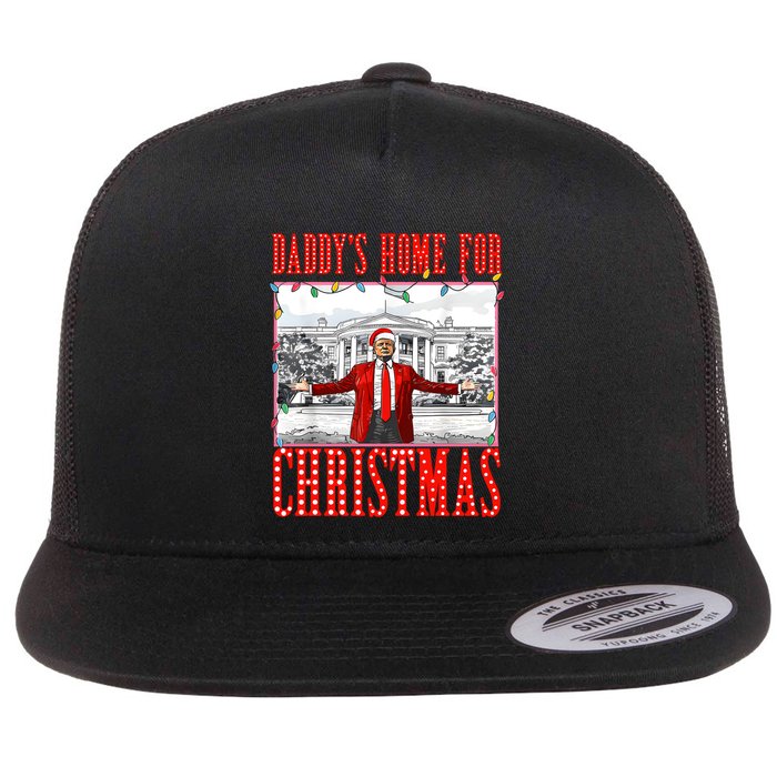 DaddyS Home For Christmas Trump Gift Flatbill Hat