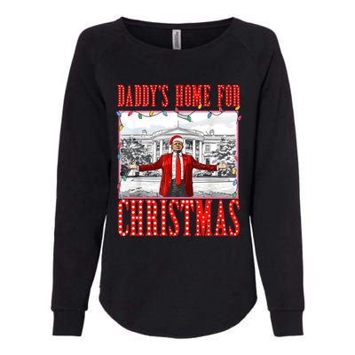 DaddyS Home For Christmas Trump Gift Womens California Wash Sweatshirt