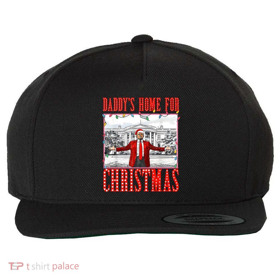 DaddyS Home For Christmas Trump Gift Wool Snapback Cap