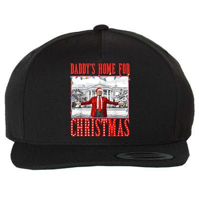 DaddyS Home For Christmas Trump Gift Wool Snapback Cap