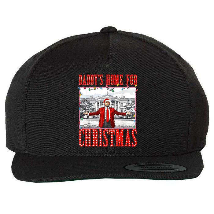 DaddyS Home For Christmas Trump Gift Wool Snapback Cap