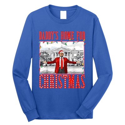 DaddyS Home For Christmas Trump Gift Long Sleeve Shirt