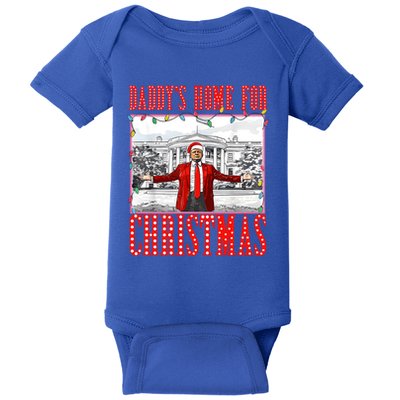 DaddyS Home For Christmas Trump Gift Baby Bodysuit