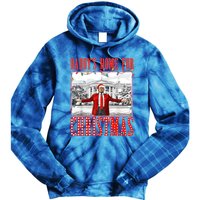 DaddyS Home For Christmas Trump Gift Tie Dye Hoodie