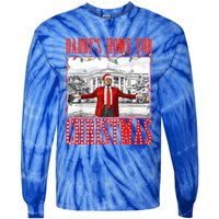 DaddyS Home For Christmas Trump Gift Tie-Dye Long Sleeve Shirt