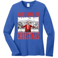 DaddyS Home For Christmas Trump Gift Ladies Long Sleeve Shirt