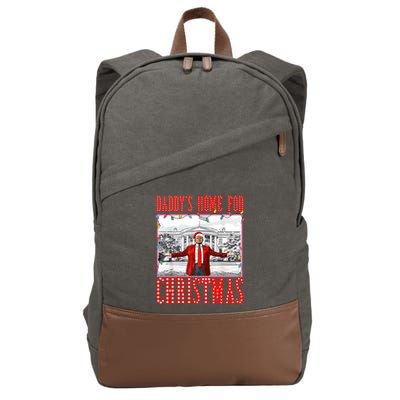 DaddyS Home For Christmas Trump Gift Cotton Canvas Backpack