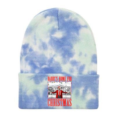 DaddyS Home For Christmas Trump Gift Tie Dye 12in Knit Beanie