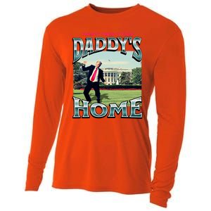 DaddyS Home Funny Trump DaddyS Coming Home 2024 Gift Cooling Performance Long Sleeve Crew