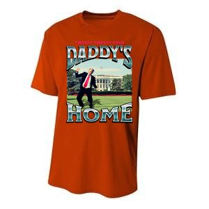 DaddyS Home Funny Trump DaddyS Coming Home 2024 Gift Performance Sprint T-Shirt