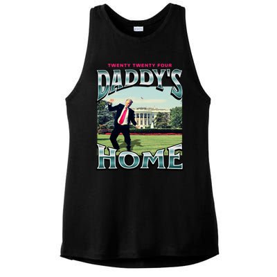 DaddyS Home Funny Trump DaddyS Coming Home 2024 Gift Ladies PosiCharge Tri-Blend Wicking Tank