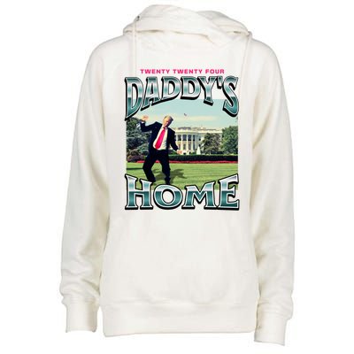 DaddyS Home Funny Trump DaddyS Coming Home 2024 Gift Womens Funnel Neck Pullover Hood