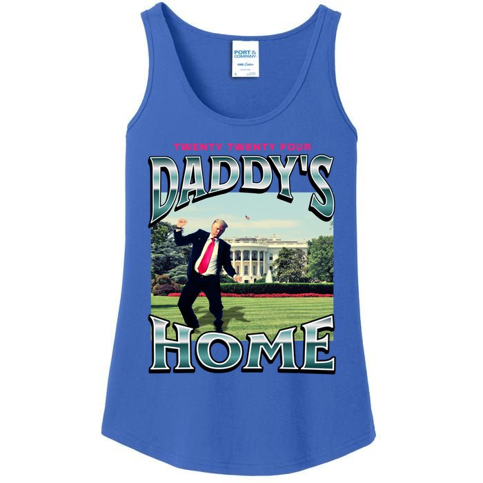 DaddyS Home Funny Trump DaddyS Coming Home 2024 Gift Ladies Essential Tank