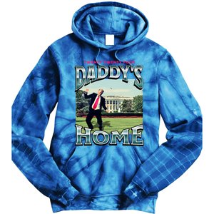 DaddyS Home Funny Trump DaddyS Coming Home 2024 Gift Tie Dye Hoodie