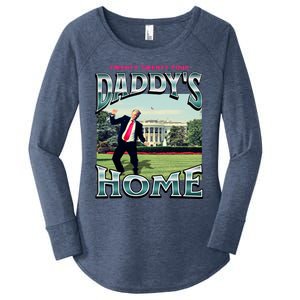 DaddyS Home Funny Trump DaddyS Coming Home 2024 Gift Women's Perfect Tri Tunic Long Sleeve Shirt