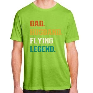 Dad Husband Flying Legend Flying Lover Pilot Aviator Cool Gift Adult ChromaSoft Performance T-Shirt