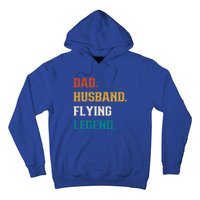 Dad Husband Flying Legend Flying Lover Pilot Aviator Cool Gift Hoodie