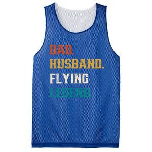 Dad Husband Flying Legend Flying Lover Pilot Aviator Cool Gift Mesh Reversible Basketball Jersey Tank