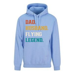 Dad Husband Flying Legend Flying Lover Pilot Aviator Cool Gift Unisex Surf Hoodie