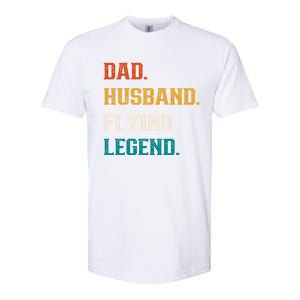 Dad Husband Flying Legend Flying Lover Pilot Aviator Cool Gift Softstyle CVC T-Shirt