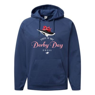 Derby Hats For Women 2024 This Is My Derby Day Dress Performance Fleece Hoodie