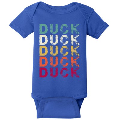 Duck Hunting Funny Retro Style Gift Baby Bodysuit