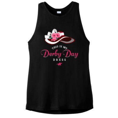 Derby Hats For Women 2024 This Is My Derby Dress Funny Derby Ladies PosiCharge Tri-Blend Wicking Tank