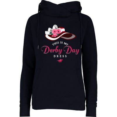 Derby Hats For Women 2024 This Is My Derby Dress Funny Derby Womens Funnel Neck Pullover Hood