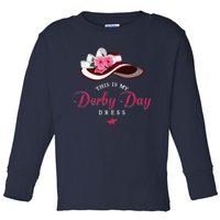 Derby Hats For Women 2024 This Is My Derby Dress Funny Derby Toddler Long Sleeve Shirt