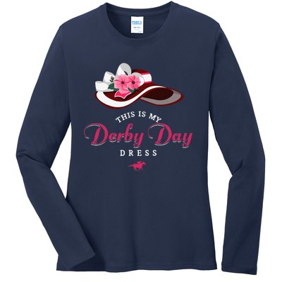 Derby Hats For Women 2024 This Is My Derby Dress Funny Derby Ladies Long Sleeve Shirt