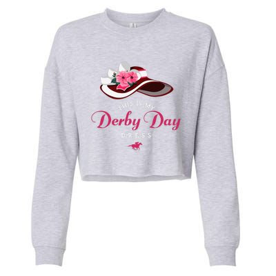 Derby Hats For Women 2024 This Is My Derby Dress Funny Derby Cropped Pullover Crew