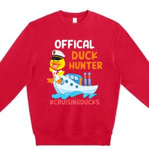 Duck Hunter Funny Duck Cruising Cruise Premium Crewneck Sweatshirt