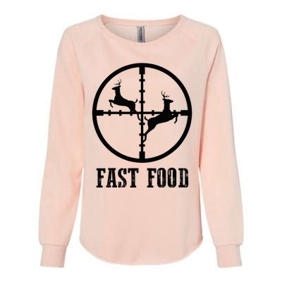 Deer Hunting Funny Hunter Fast Food Gift Womens California Wash Sweatshirt